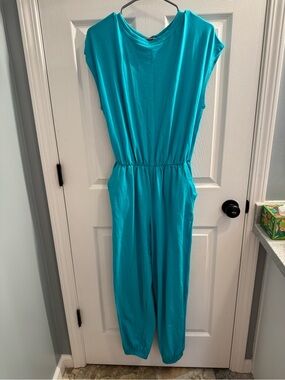 Casual Teal Sleeveless Jumpsuit